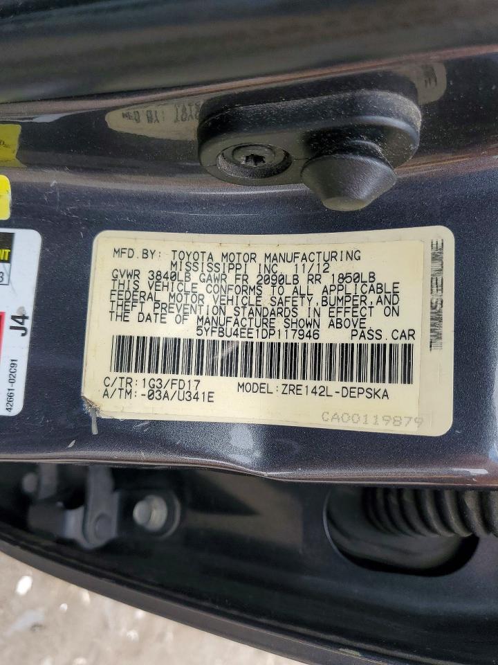 2013 TOYOTA COROLLA S photo 34