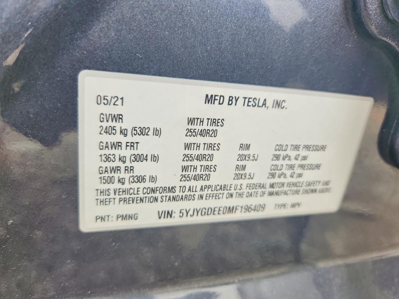 2021 TESLA MODEL Y photo 13