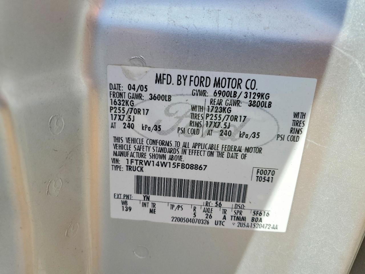 2005 FORD F150 SUPERCREW photo 23