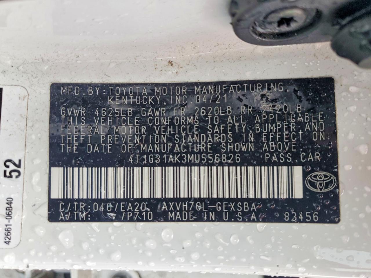 2021 TOYOTA CAMRY SE photo 23