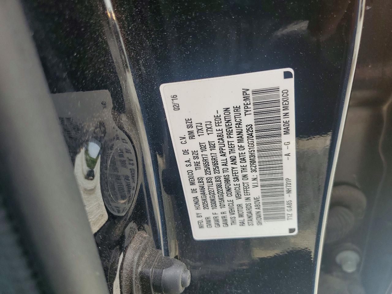 2016 HONDA CR-V EX photo 37