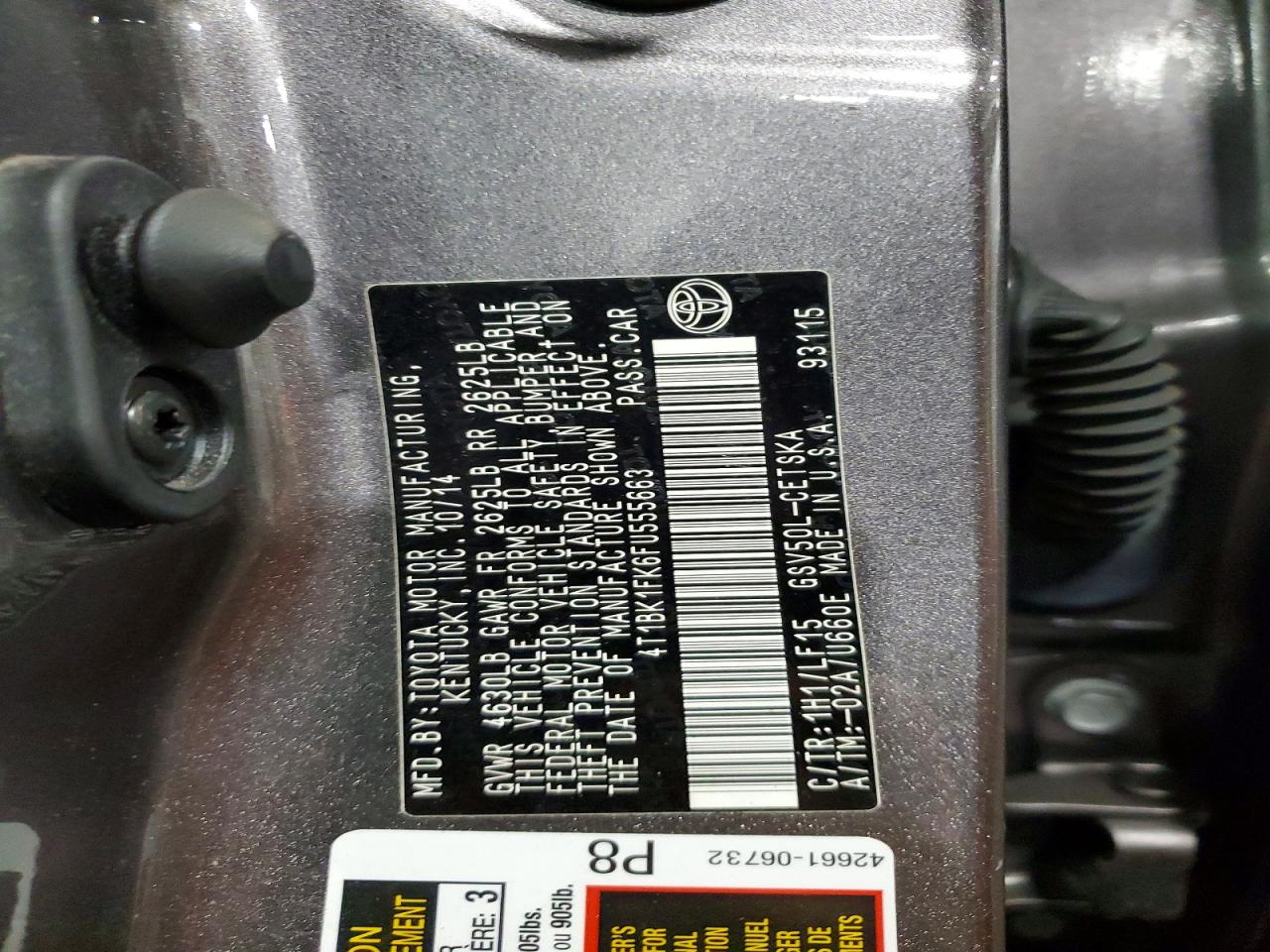 2015 TOYOTA CAMRY XSE V6 photo 23