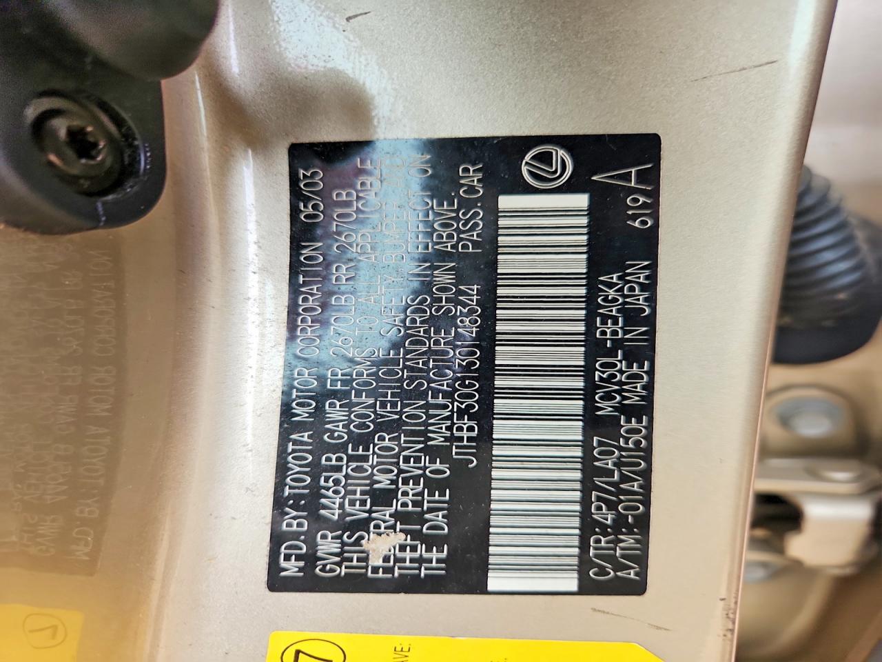 2003 LEXUS ES 300 photo 23