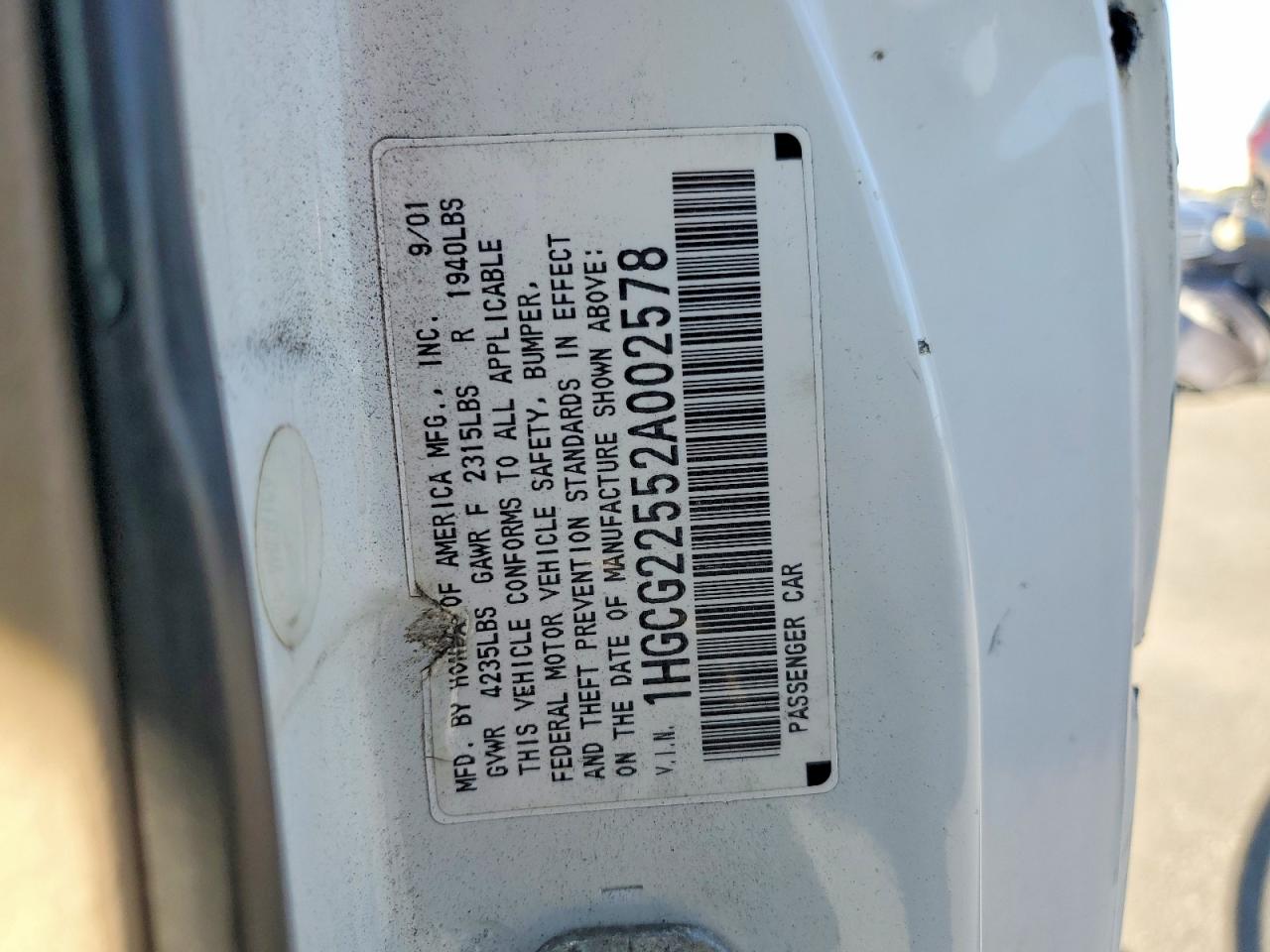 2002 HONDA ACCORD EX photo 34