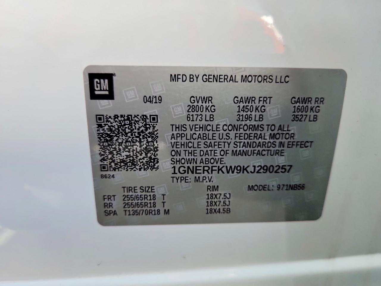 2019 CHEVROLET TRAVERSE LS photo 12