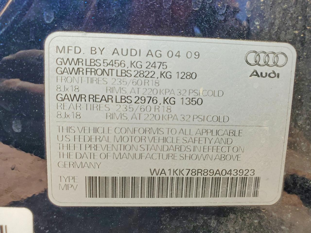 2009 AUDI Q5 3.2 photo 37