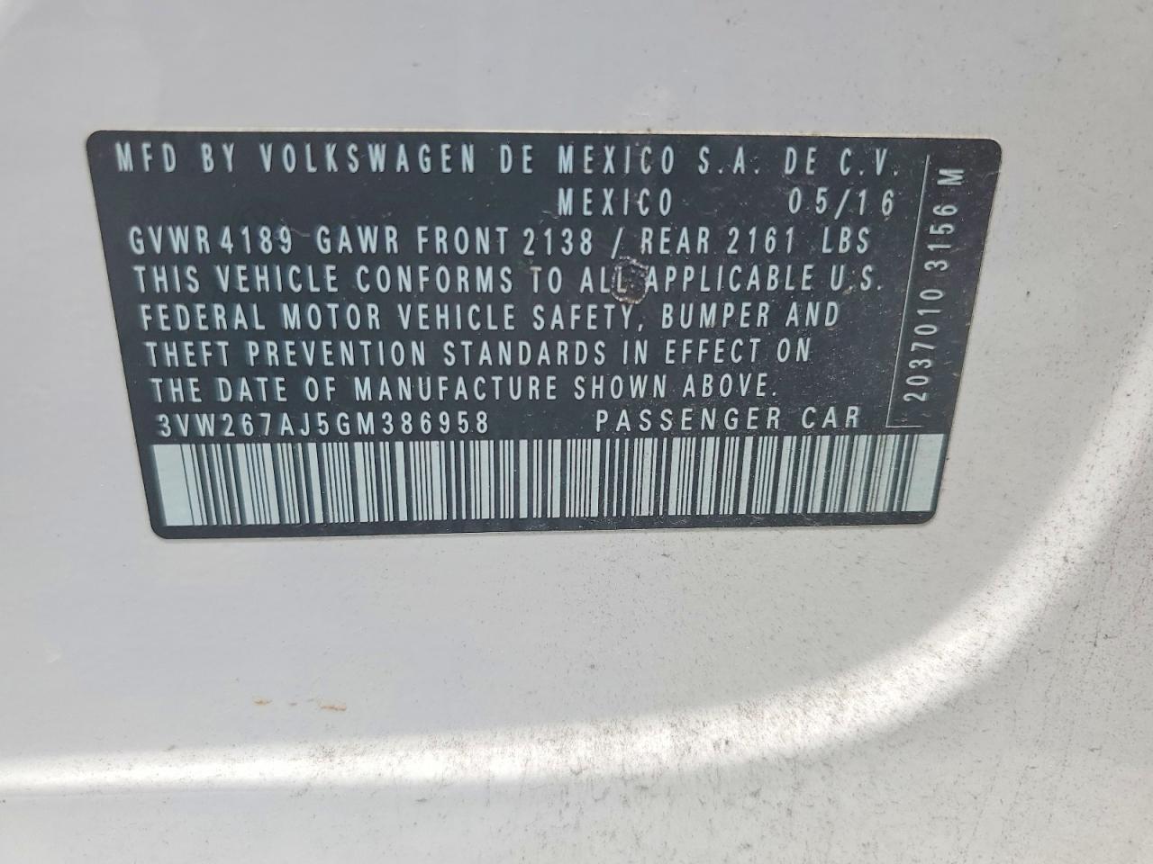 2016 VOLKSWAGEN JETTA S photo 23