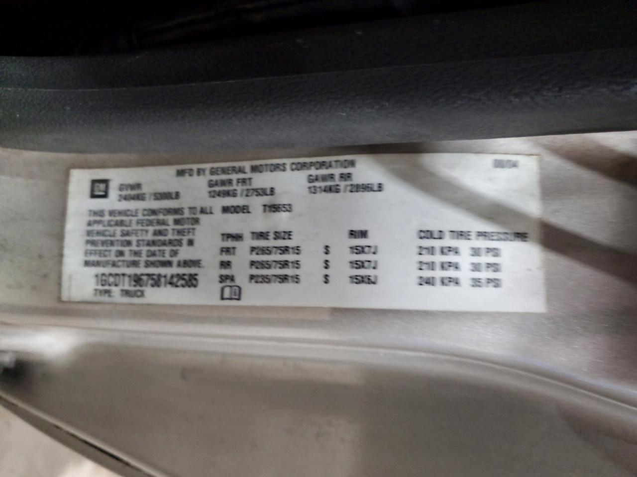 2005 CHEVROLET COLORADO photo 23