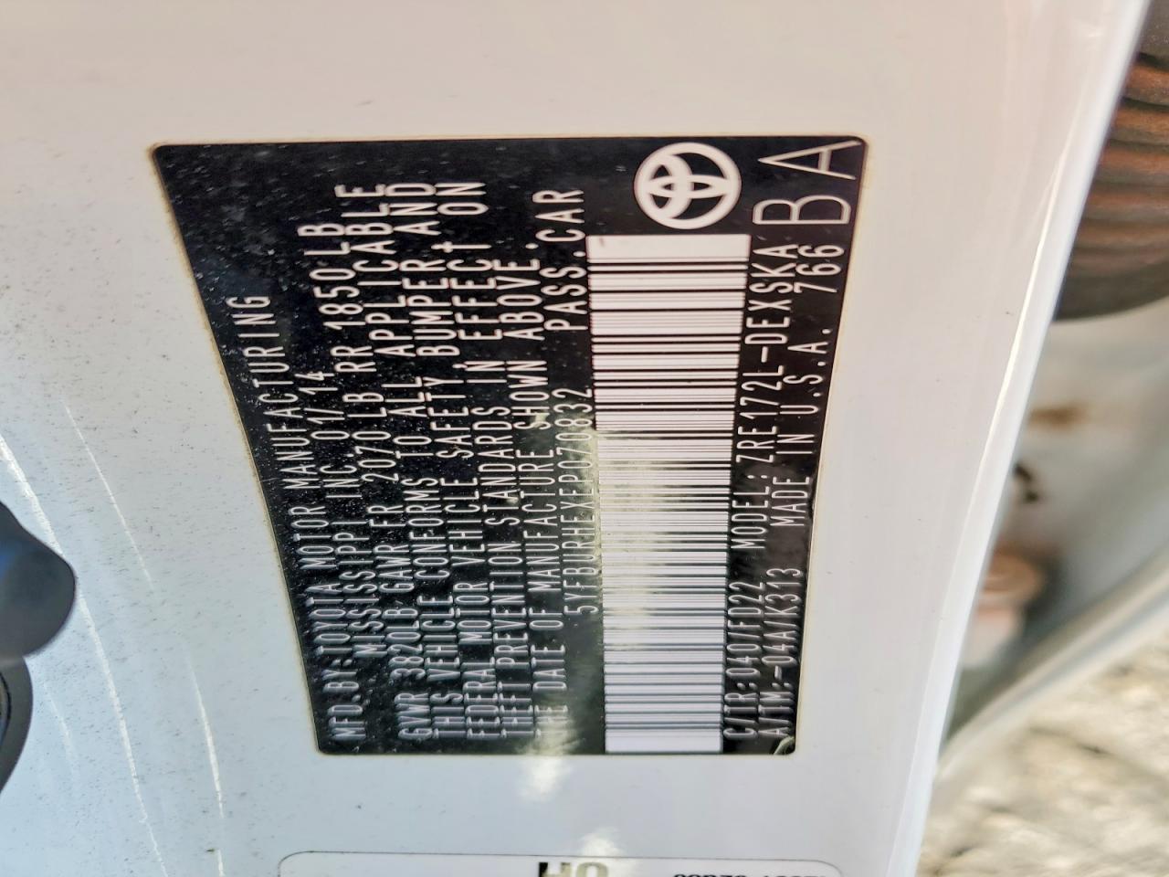 2014 TOYOTA COROLLA S PLUS photo 23