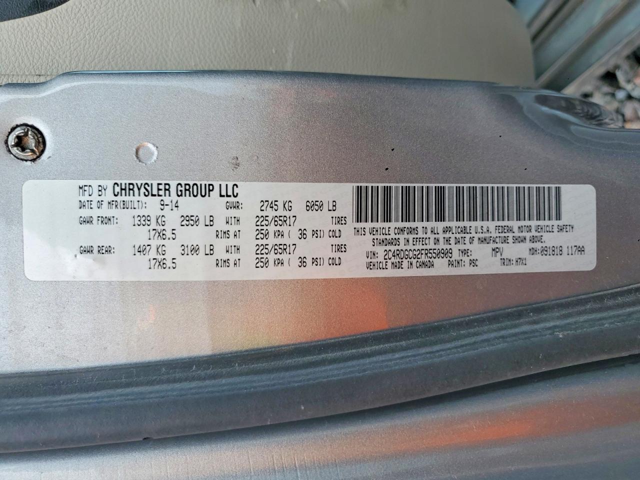 2015 DODGE GRAND CARAVAN SXT photo 13