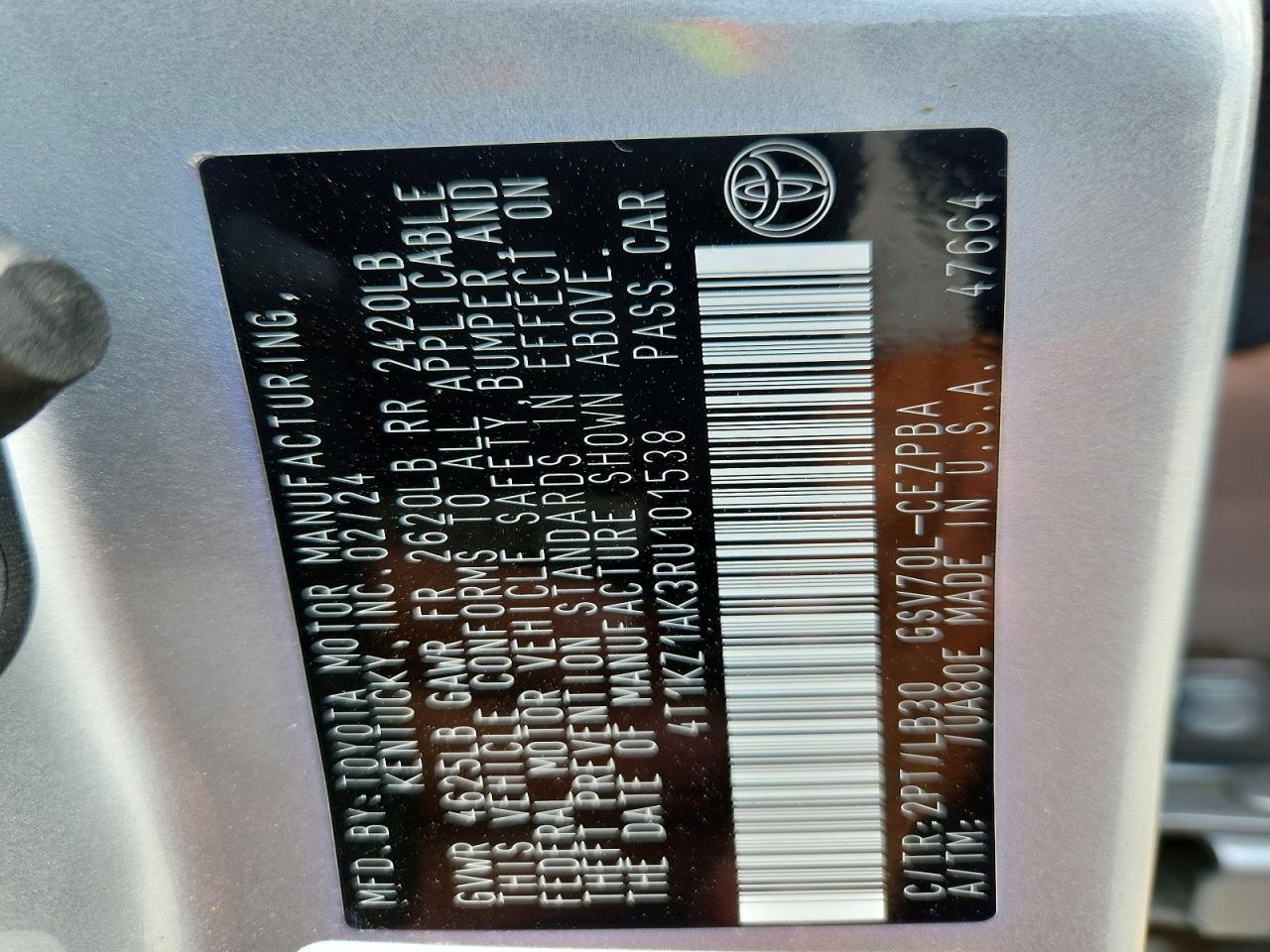 2024 TOYOTA CAMRY XSE V6 photo 23