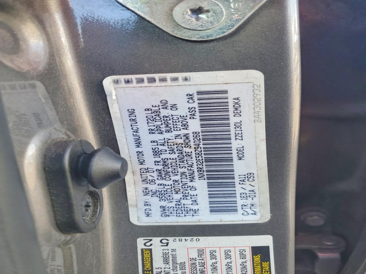 2008 TOYOTA COROLLA CE photo 12