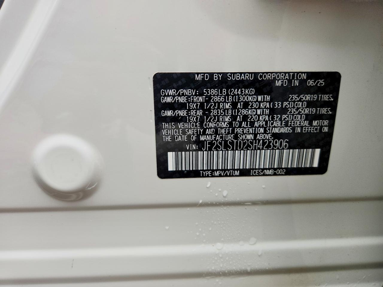 2025 SUBARU FORESTER TOURING photo 12