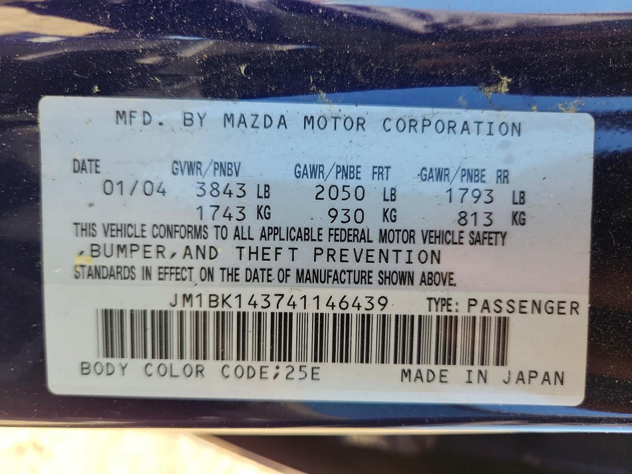 2004 MAZDA 3 HATCHBACK photo 25