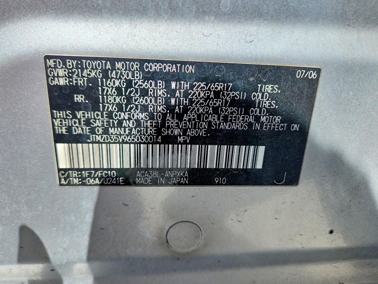 2006 TOYOTA RAV4 BASE photo 34
