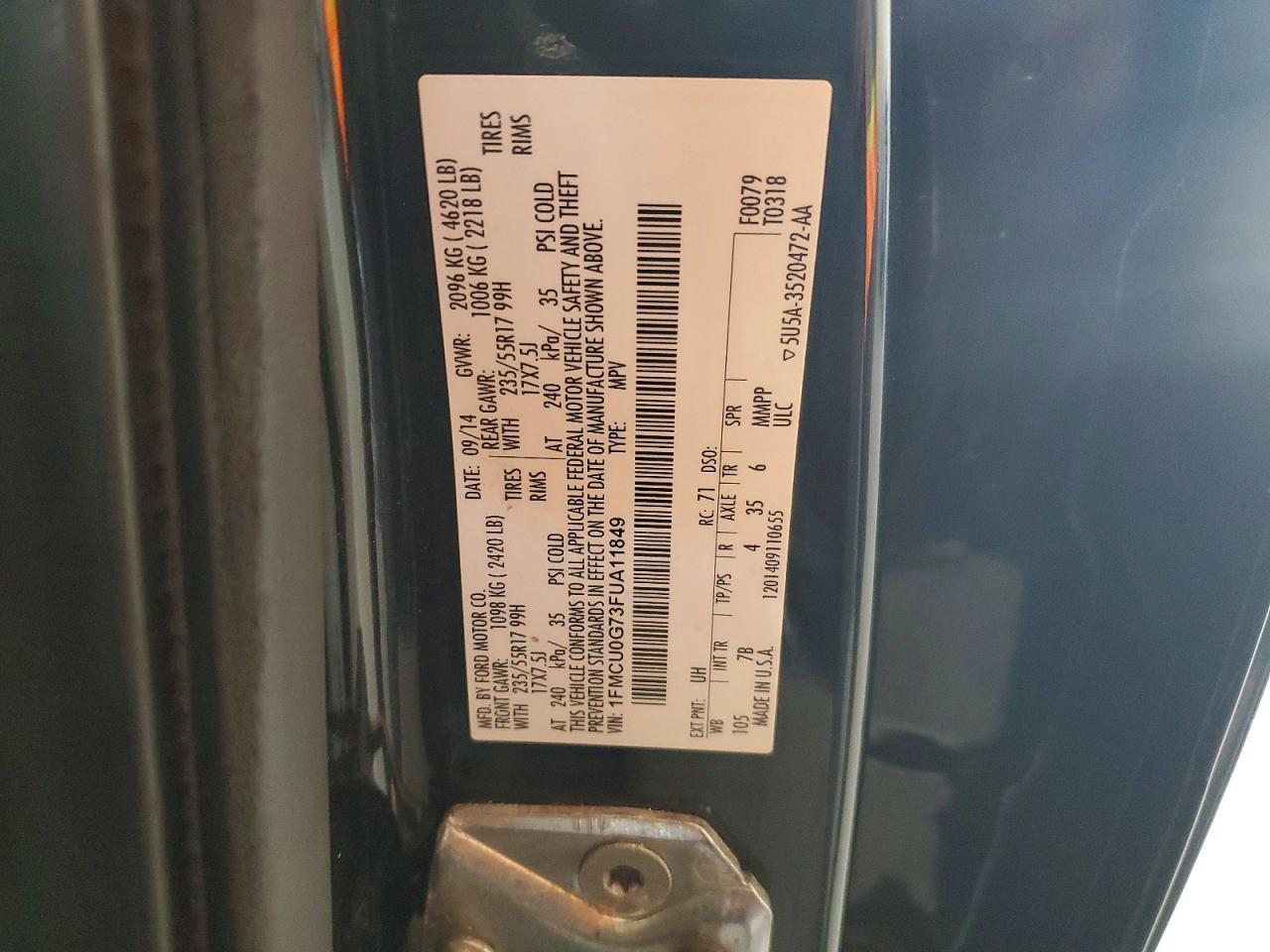 2015 FORD ESCAPE SE photo 23