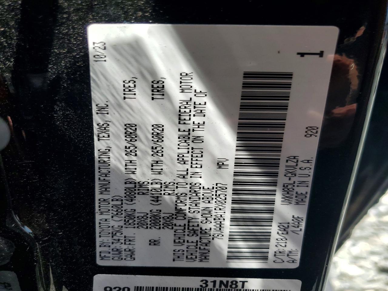 2024 TOYOTA SEQUOIA LIMITED photo 25