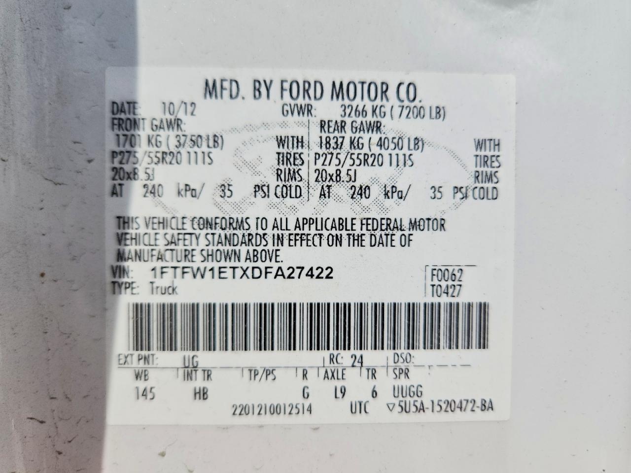 2013 FORD F150 SUPERCREW photo 34
