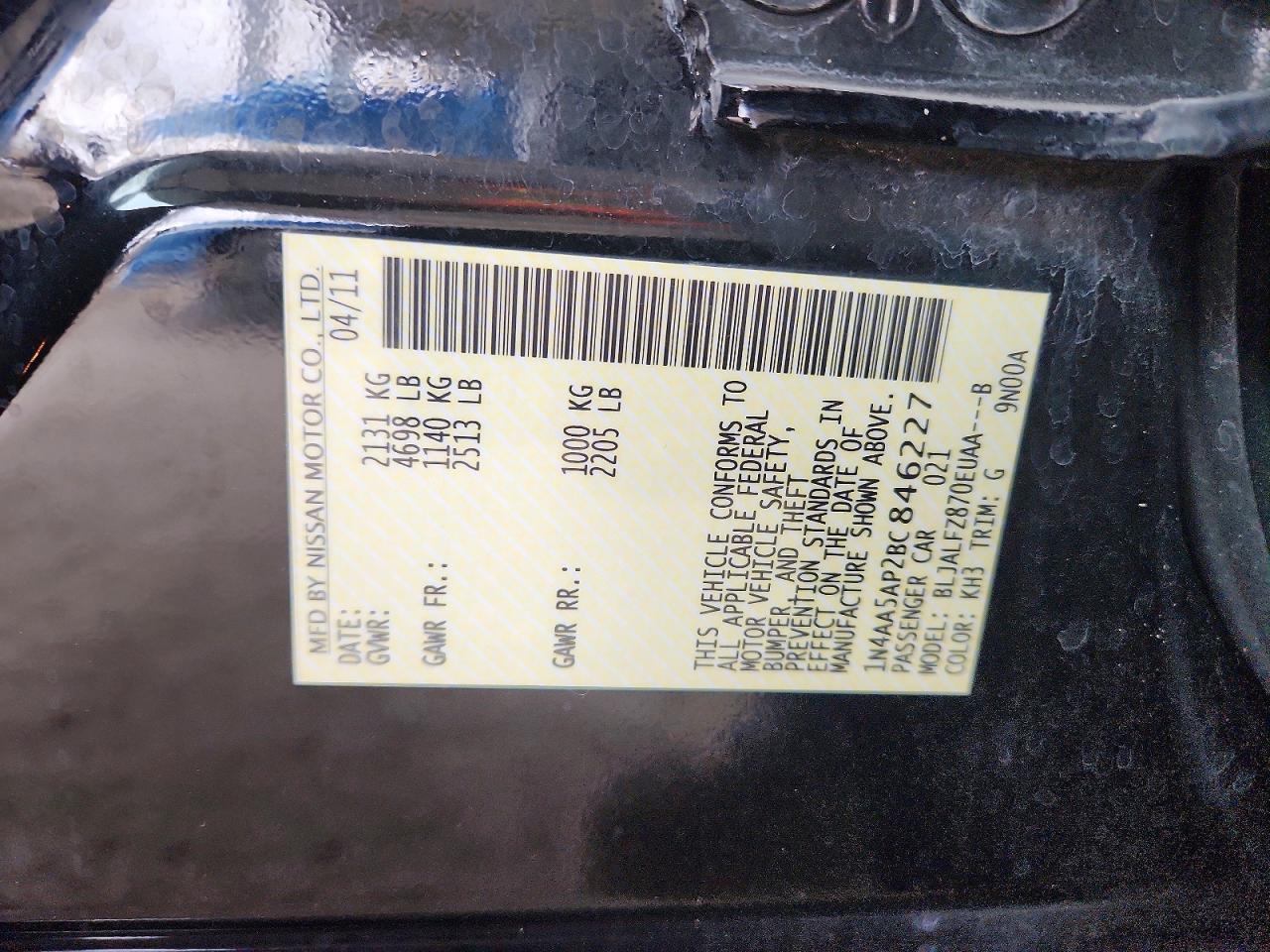 2011 NISSAN MAXIMA 3.5 S photo 25