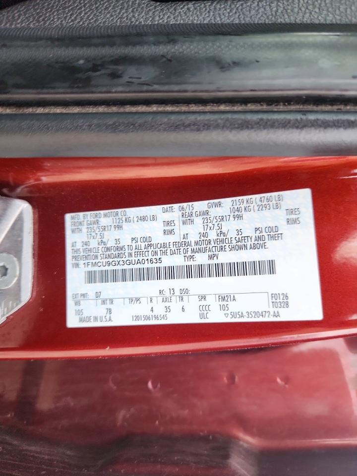 2016 FORD ESCAPE SE photo 14