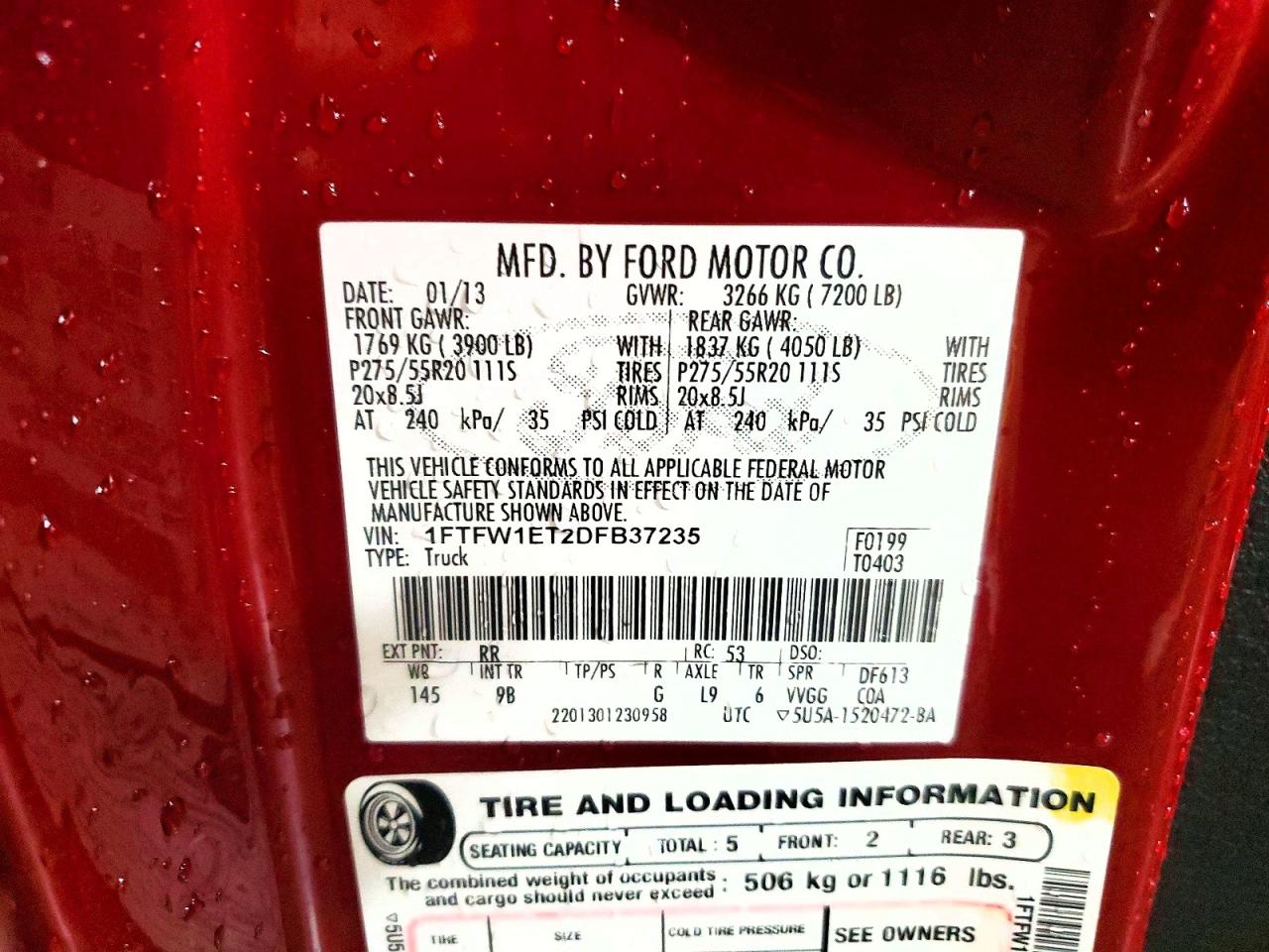 2013 FORD F150 SUPERCREW photo 34