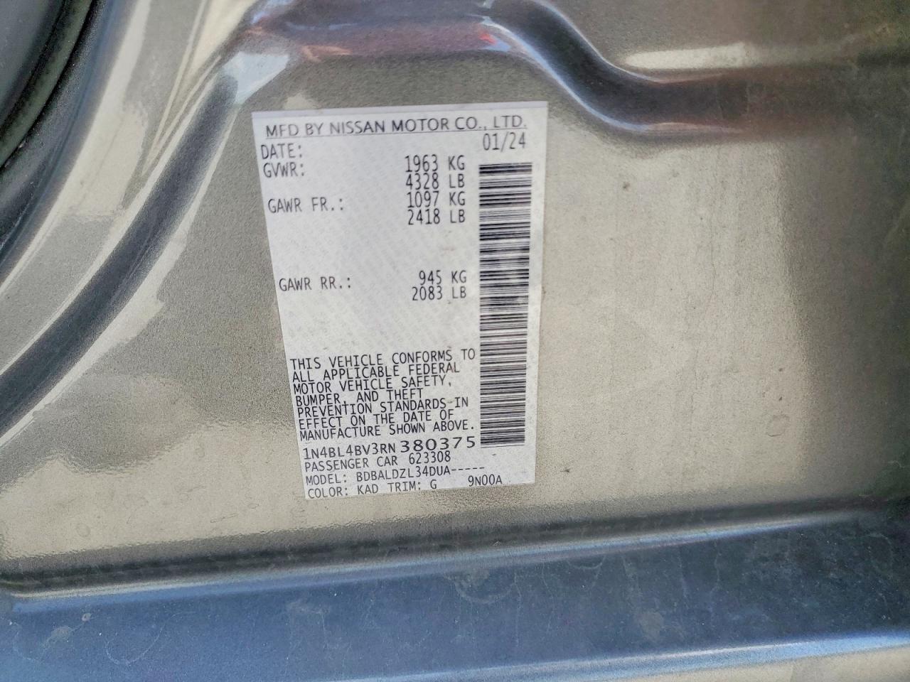 2024 NISSAN ALTIMA S photo 23