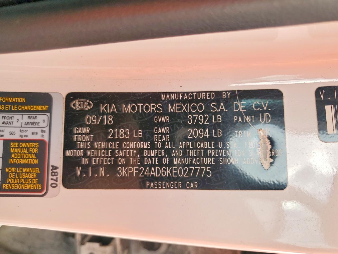 2019 KIA FORTE LXS photo 34