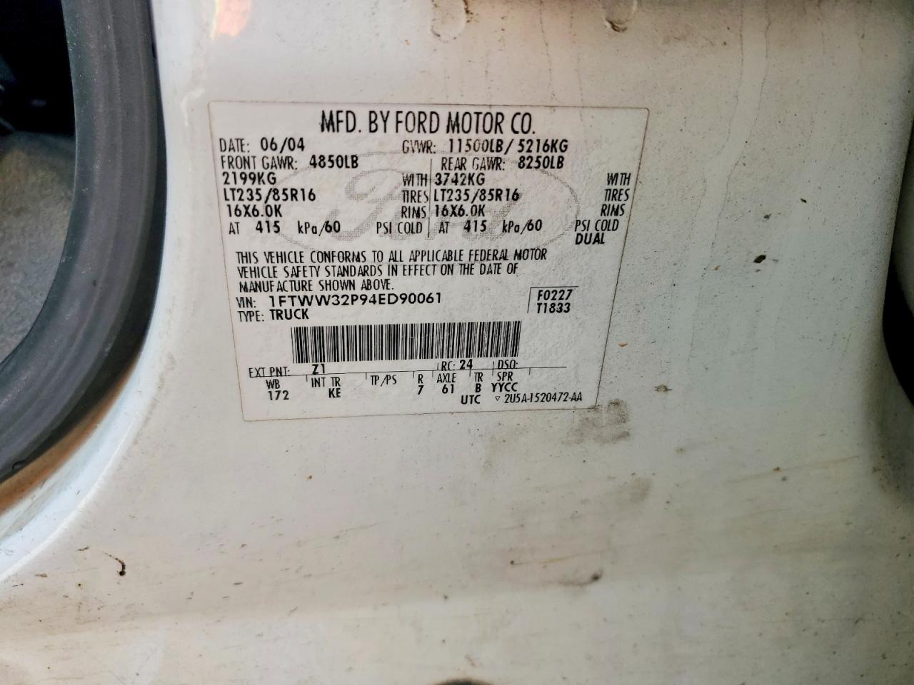 2004 FORD F350 SUPER DUTY photo 23