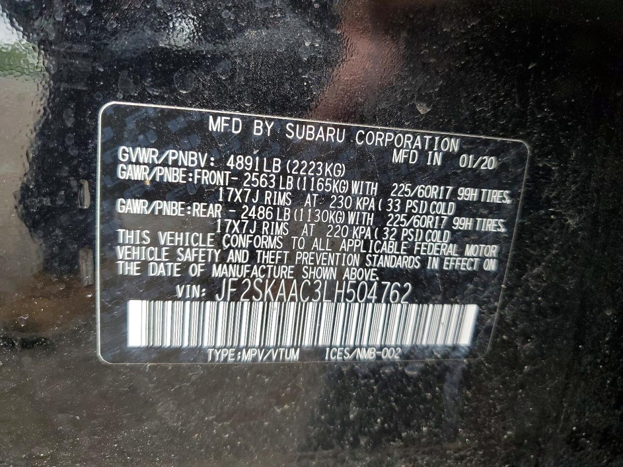 2020 SUBARU FORESTER photo 27