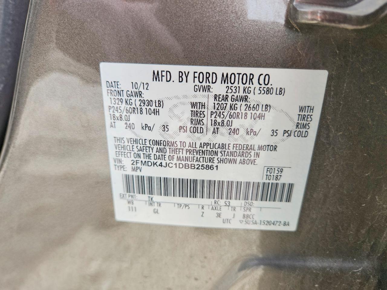 2013 FORD EDGE SEL photo 25