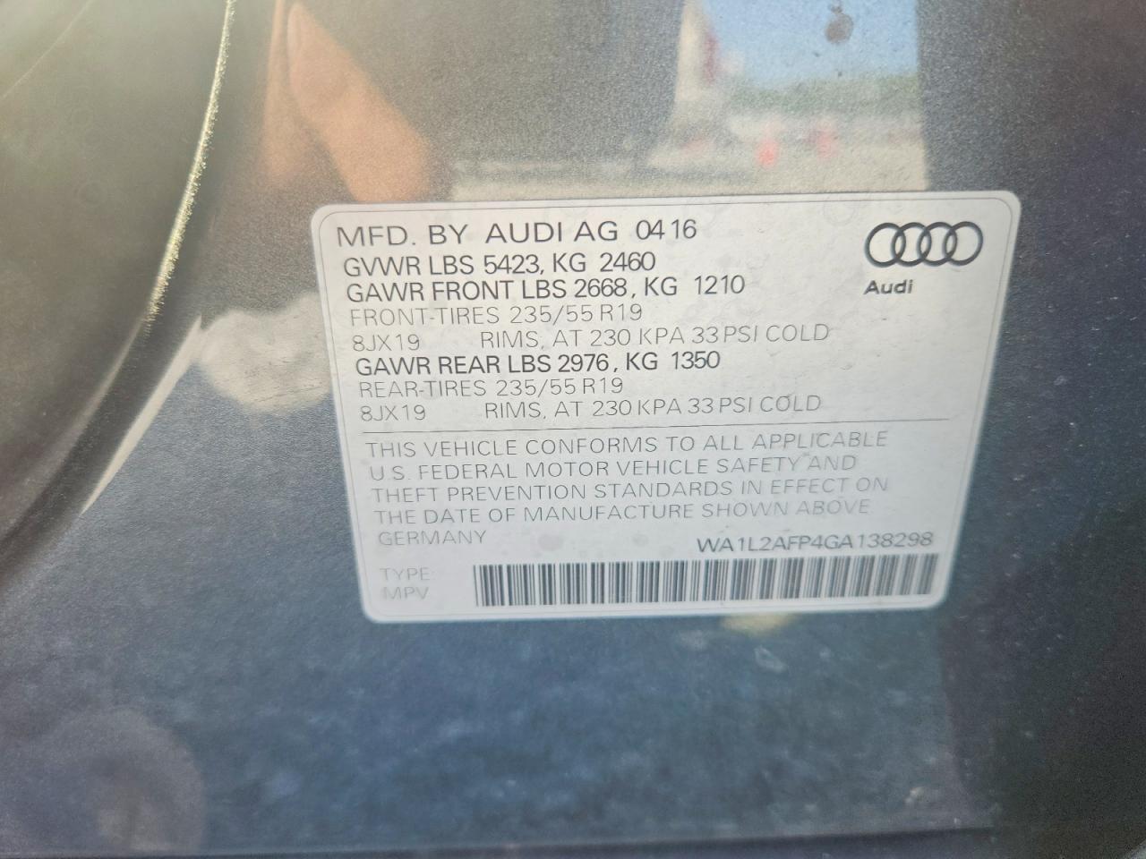 2016 AUDI Q5 PREMIUM PLUS photo 23