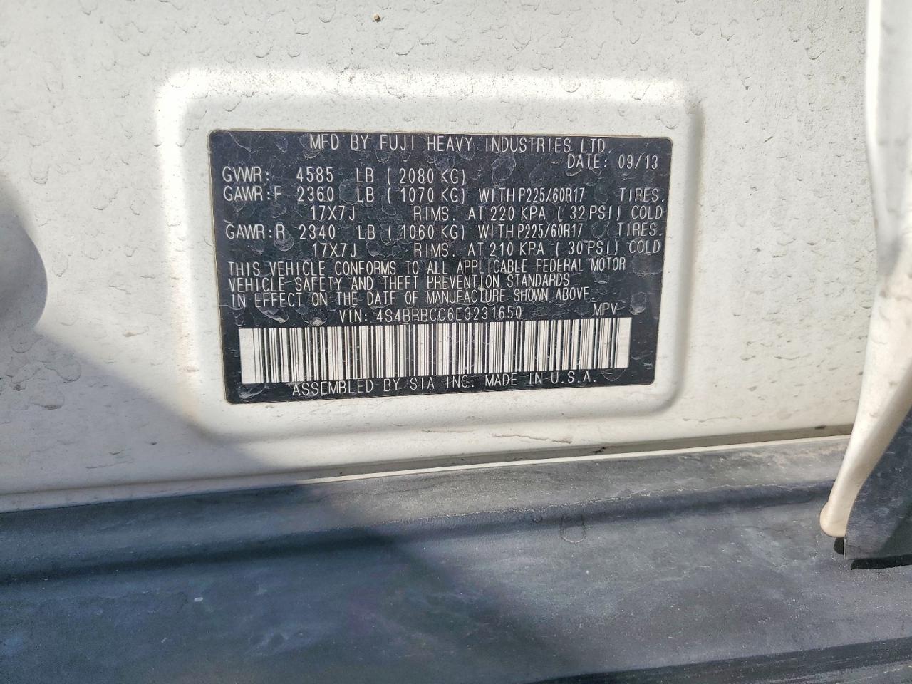 2014 SUBARU OUTBACK 2.5I PREMIUM photo 25