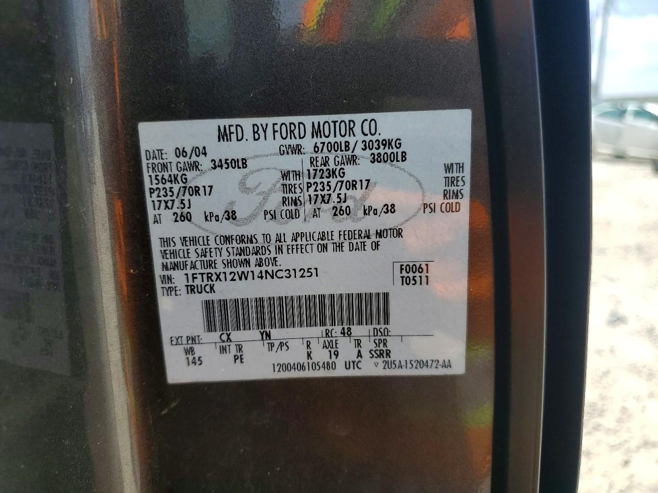 2004 FORD F150 photo 34