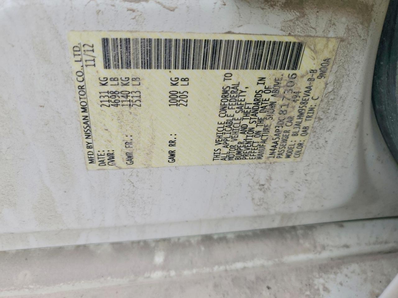 2013 NISSAN MAXIMA 3.5 SV photo 12