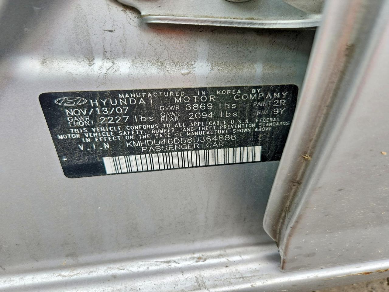 2008 HYUNDAI ELANTRA GLS photo 34