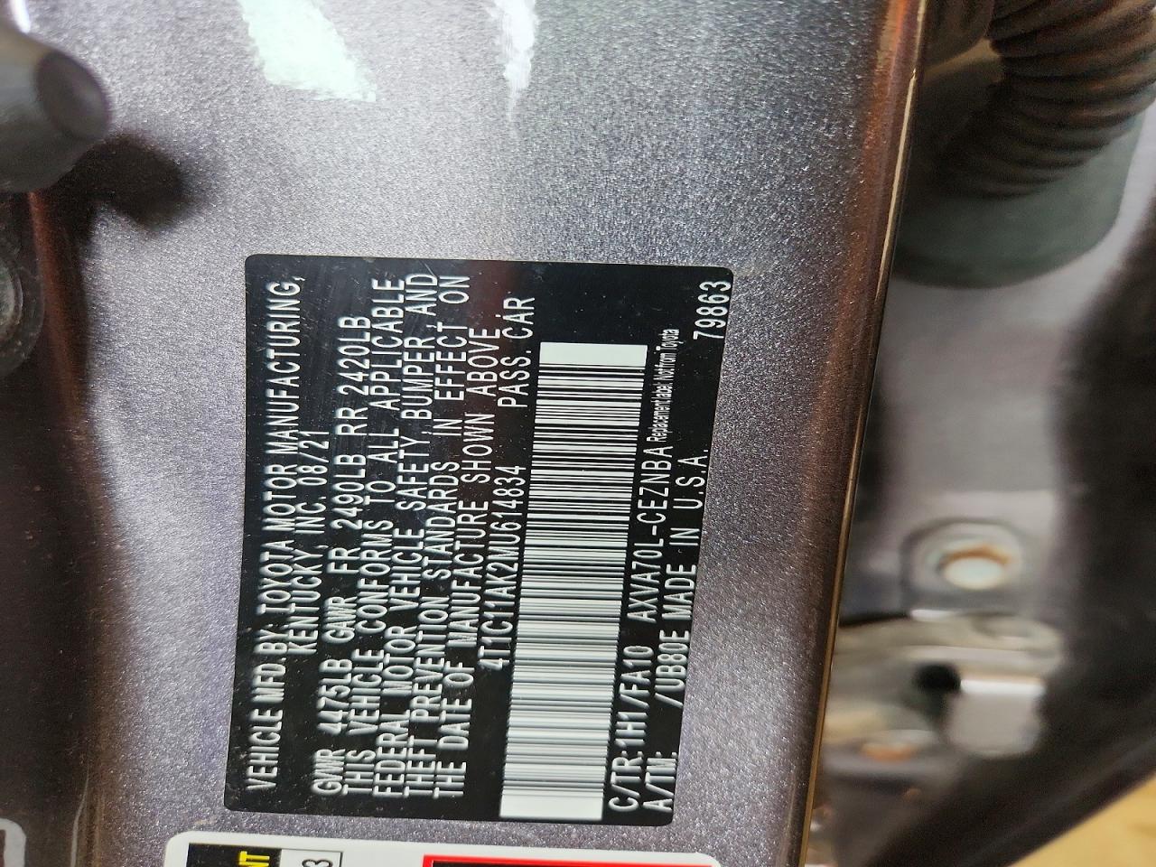 2021 TOYOTA CAMRY LE photo 34