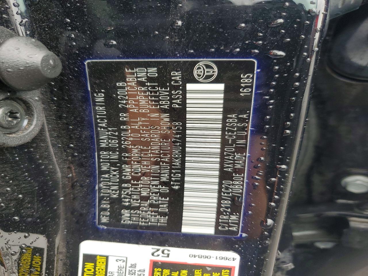 2021 TOYOTA CAMRY SE NIGHTSHADE photo 34