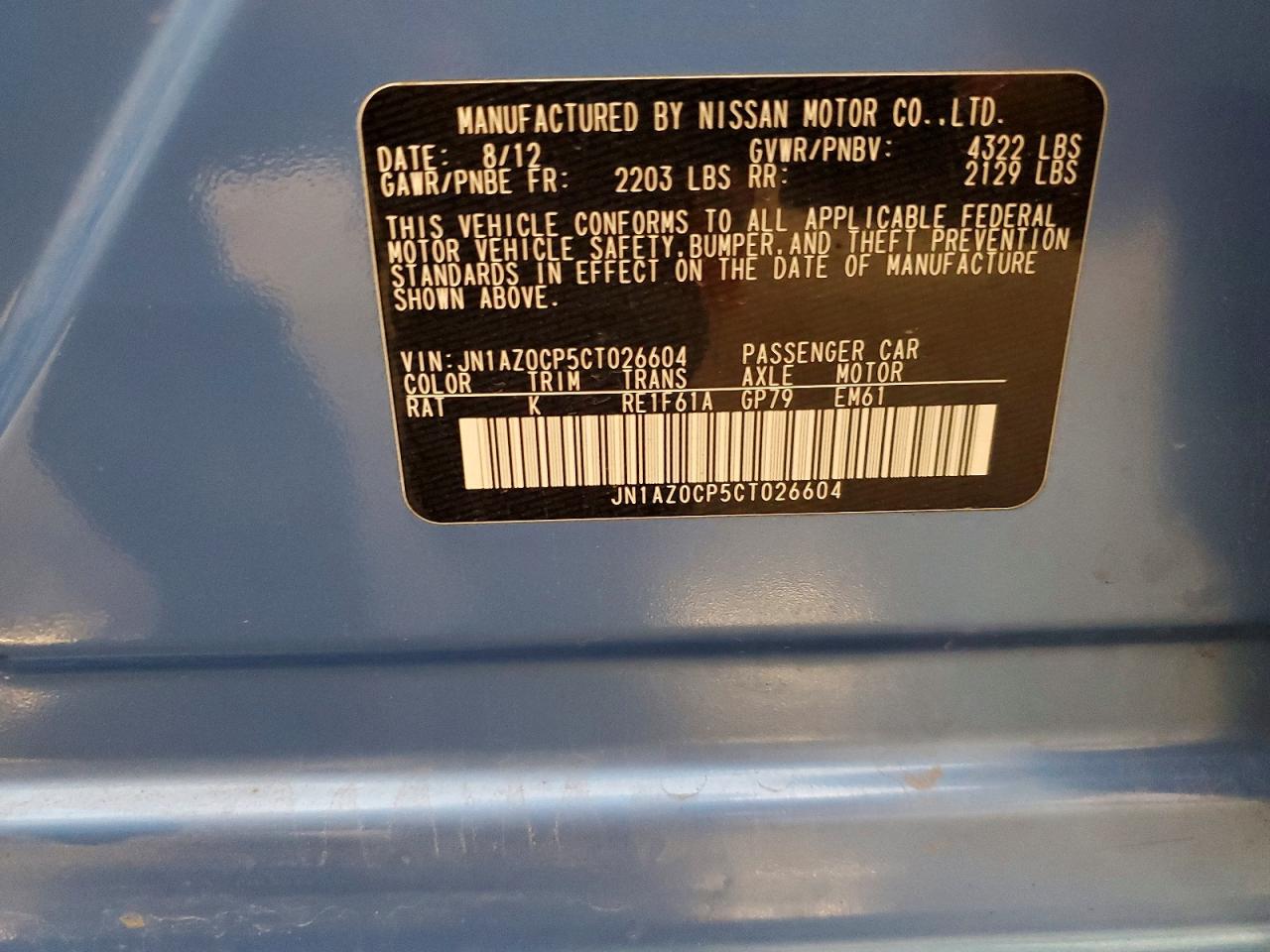 2012 NISSAN LEAF SV photo 37