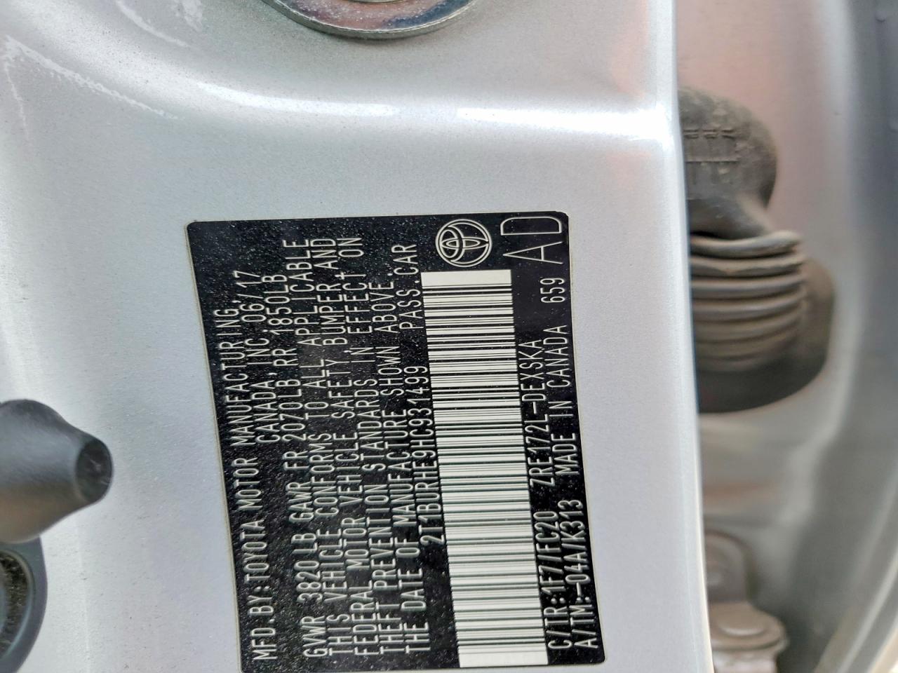 2017 TOYOTA COROLLA SE photo 23