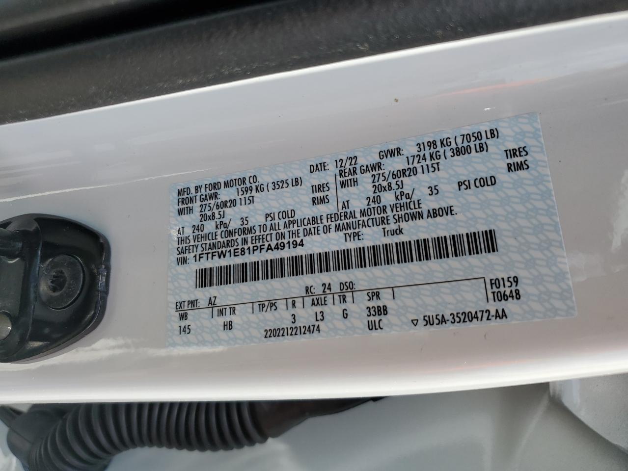 2023 FORD F150 SUPERCREW photo 12