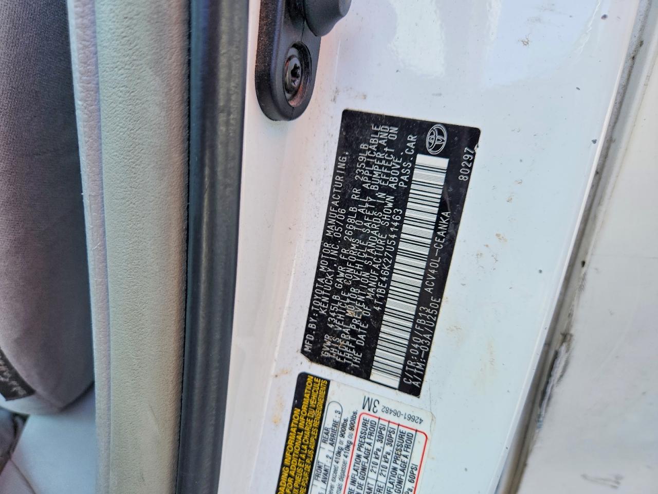 2007 TOYOTA CAMRY LE photo 34