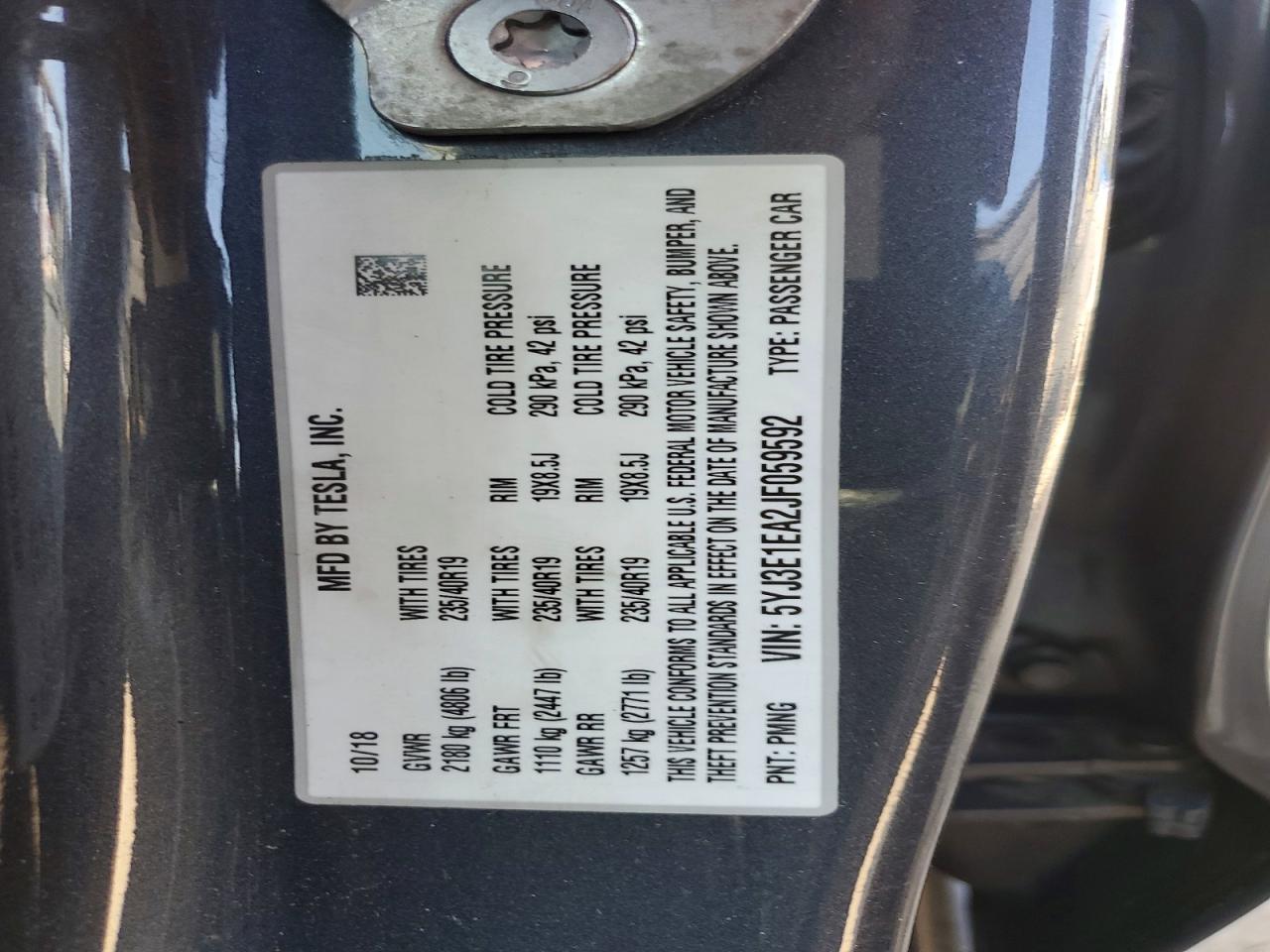 2018 TESLA MODEL 3 photo 37