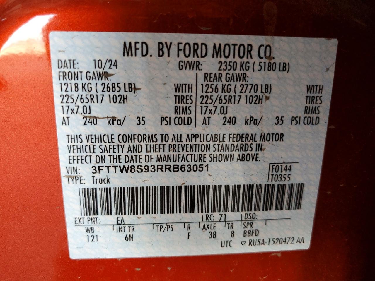 2024 FORD MAVERICK LARIAT photo 23