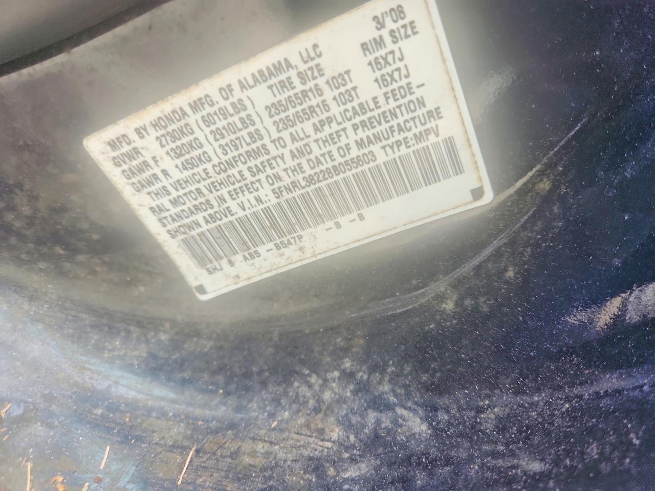 2008 HONDA ODYSSEY LX photo 13
