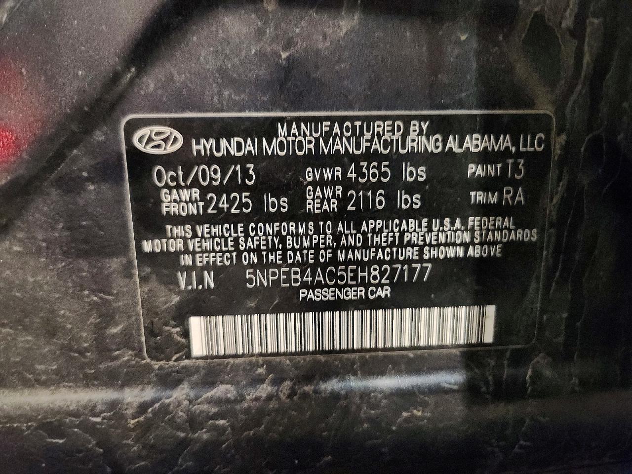 2014 HYUNDAI SONATA GLS photo 12