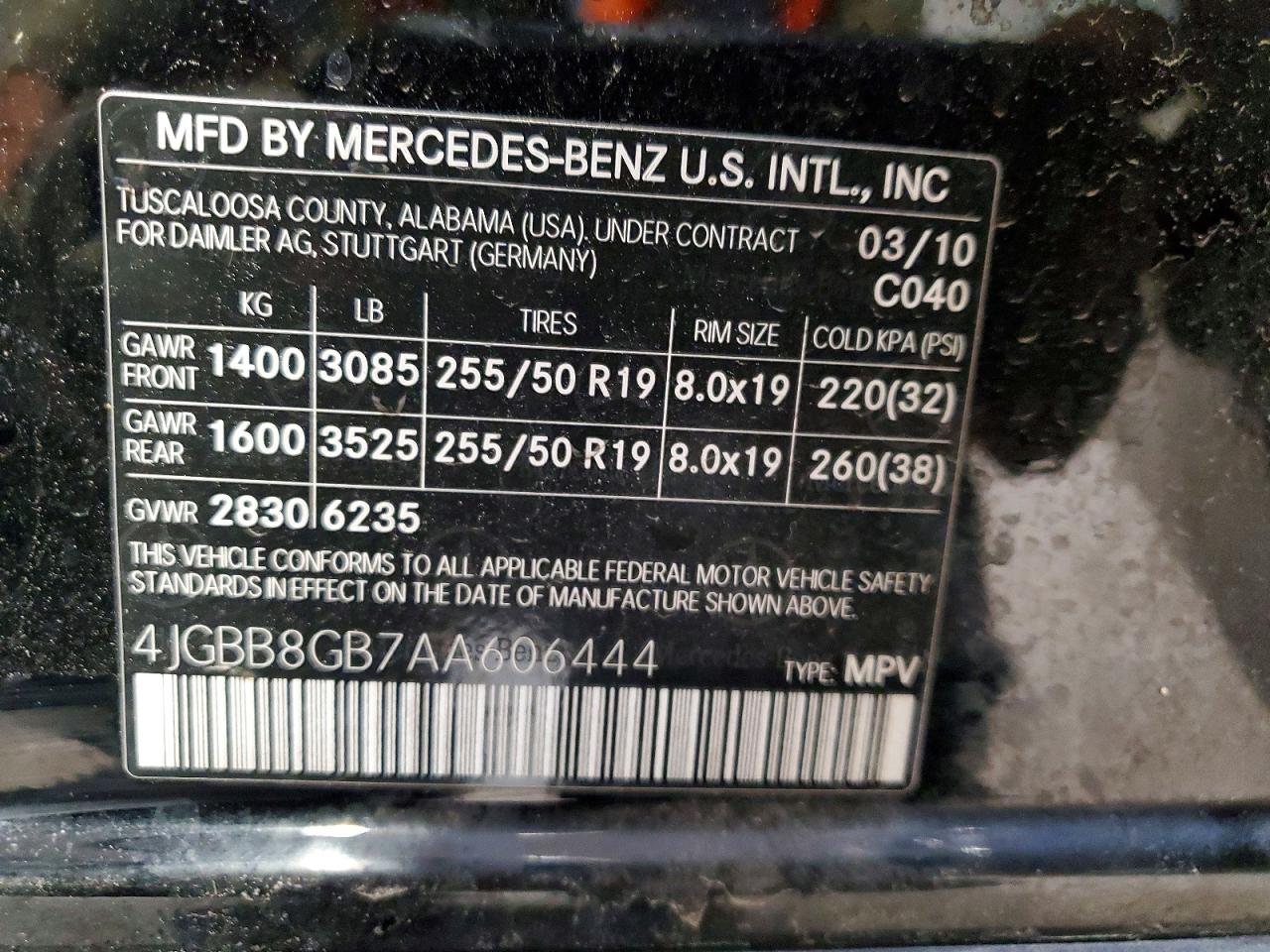 2010 MERCEDES-BENZ ML 350 4MATIC photo 25