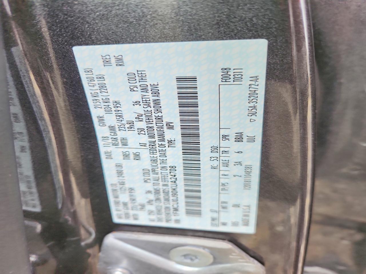 2019 FORD ESCAPE photo 34