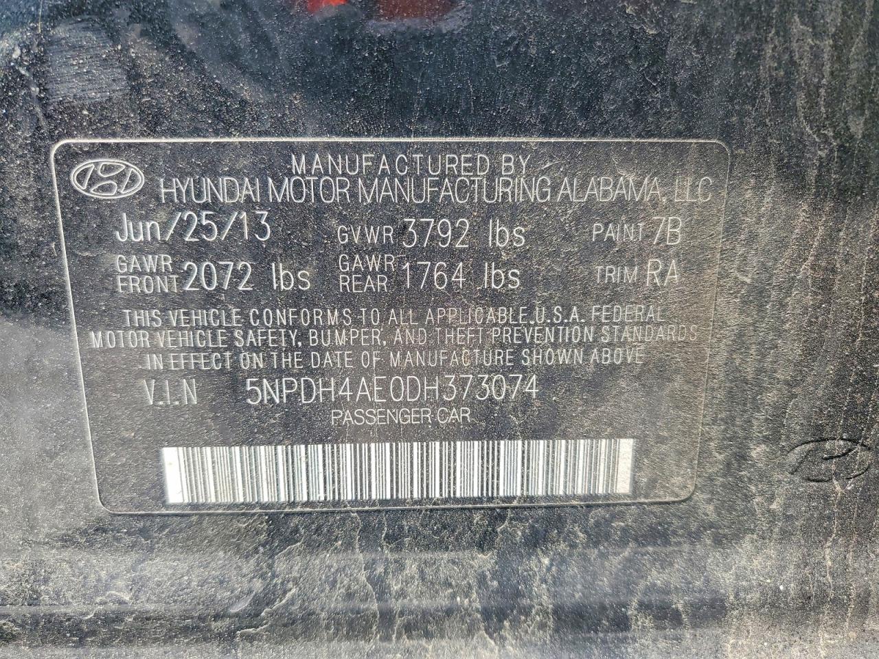 2013 HYUNDAI ELANTRA GLS photo 23