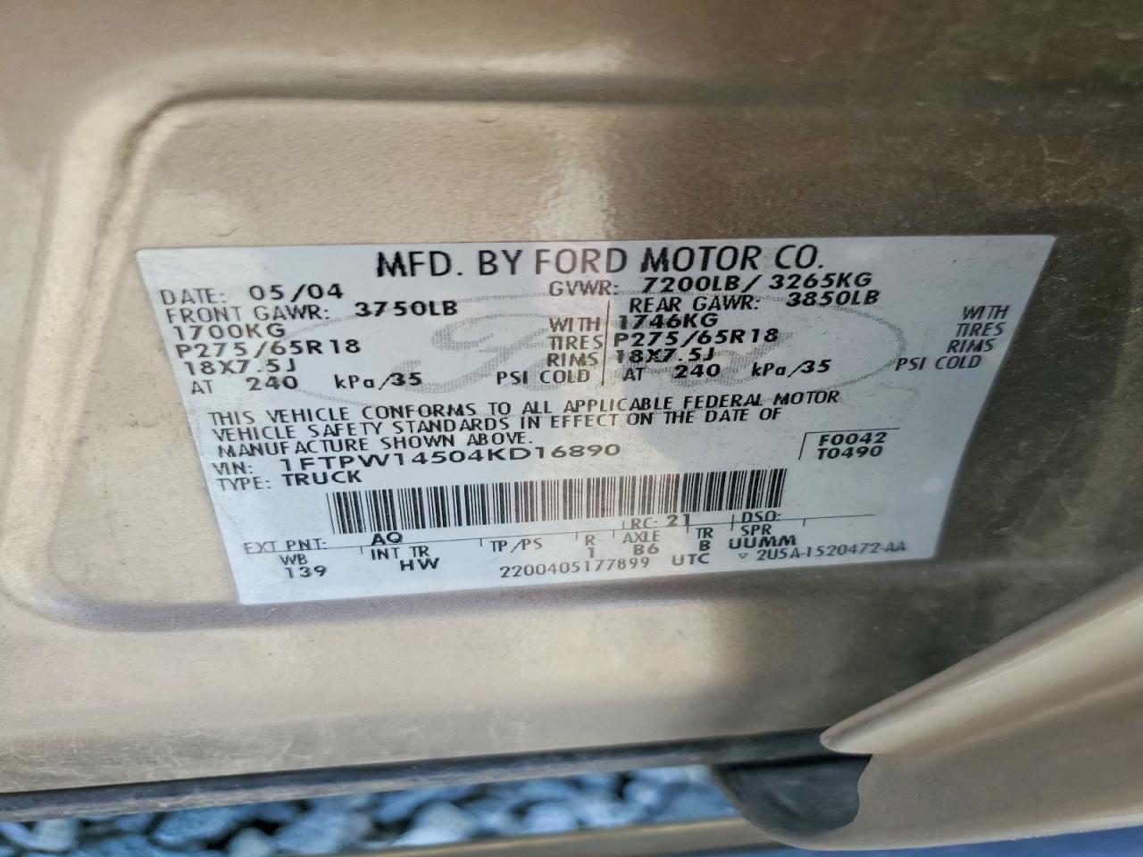 2004 FORD F150 SUPERCREW photo 12
