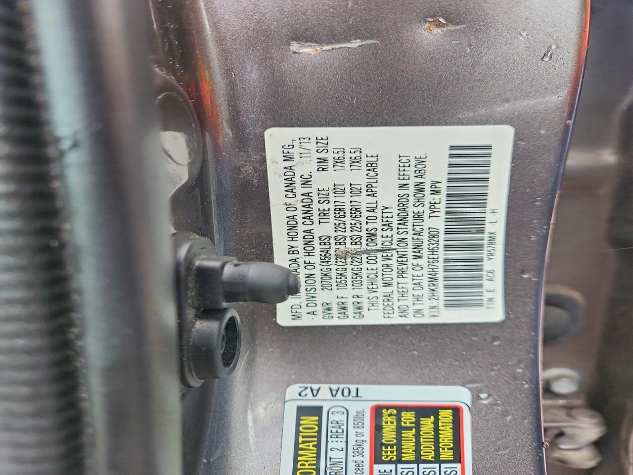 2014 HONDA CR-V EXL photo 23